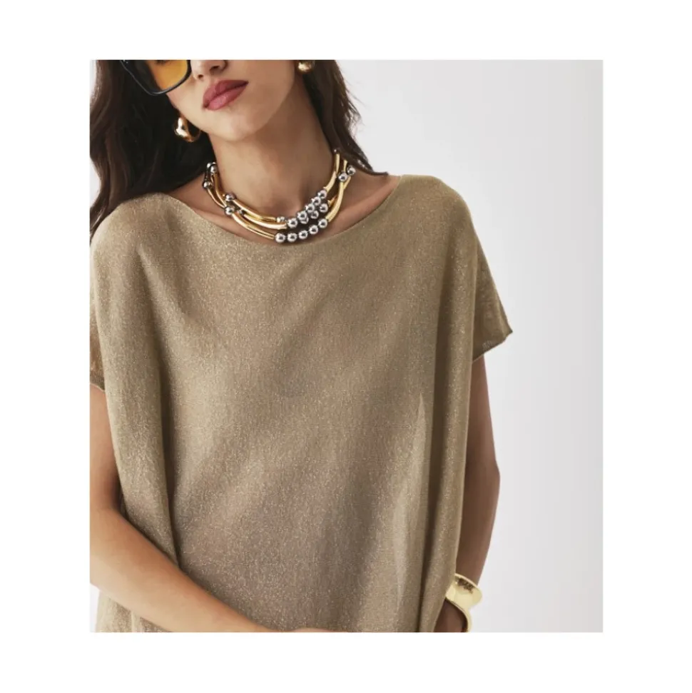 Top ample en lurex