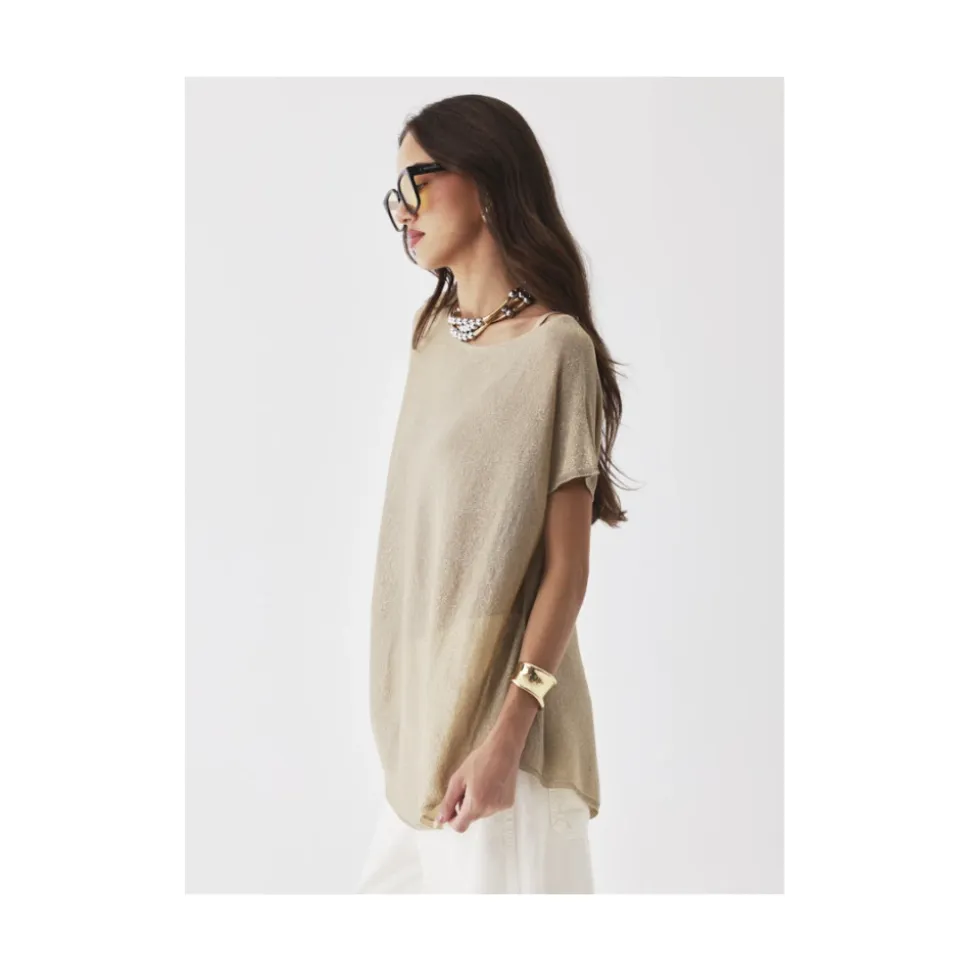 Top ample en lurex