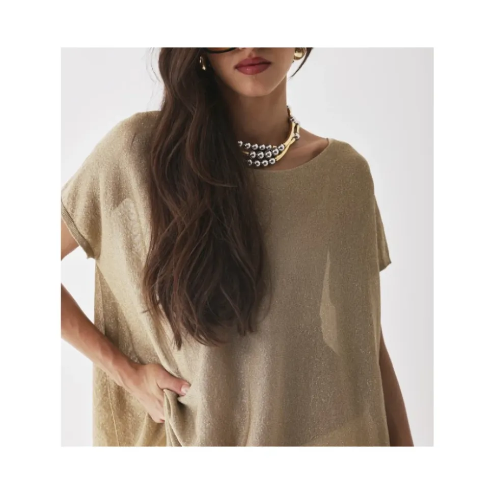 Top ample en lurex