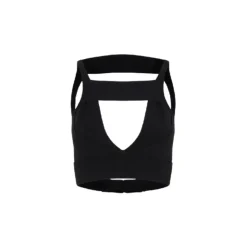 Top en maille à découpes