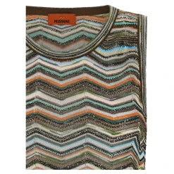 Top sans manches en viscose à chevrons