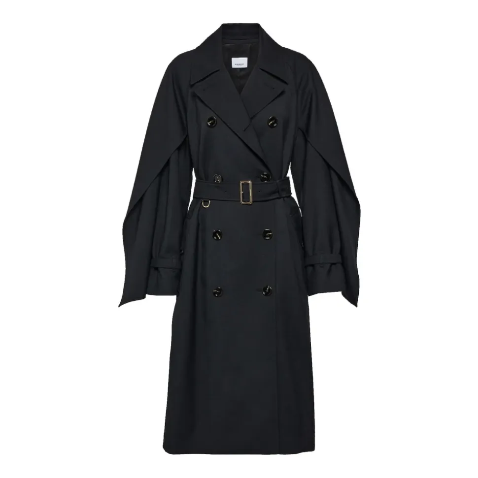 Trench-coat en mélange de laine