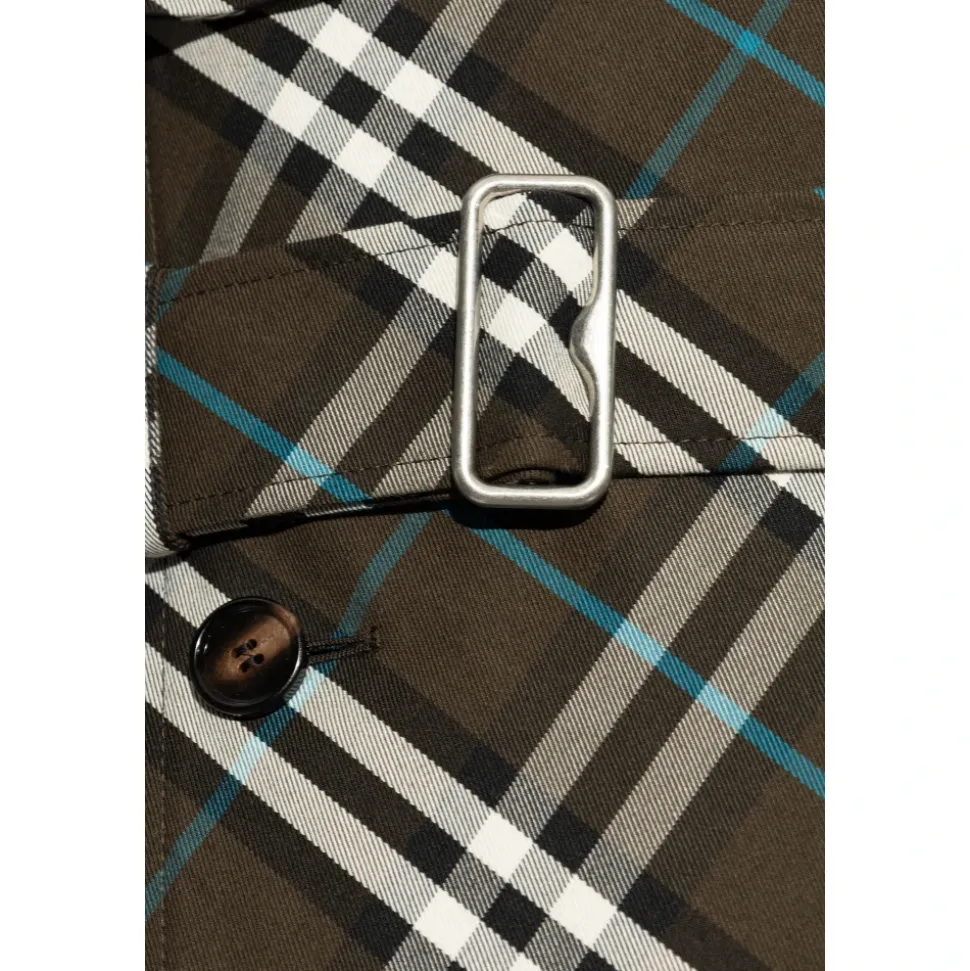 Trench-coat à motif à carreaux