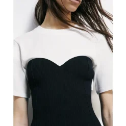 T-shirt avec Bustier Tricoté