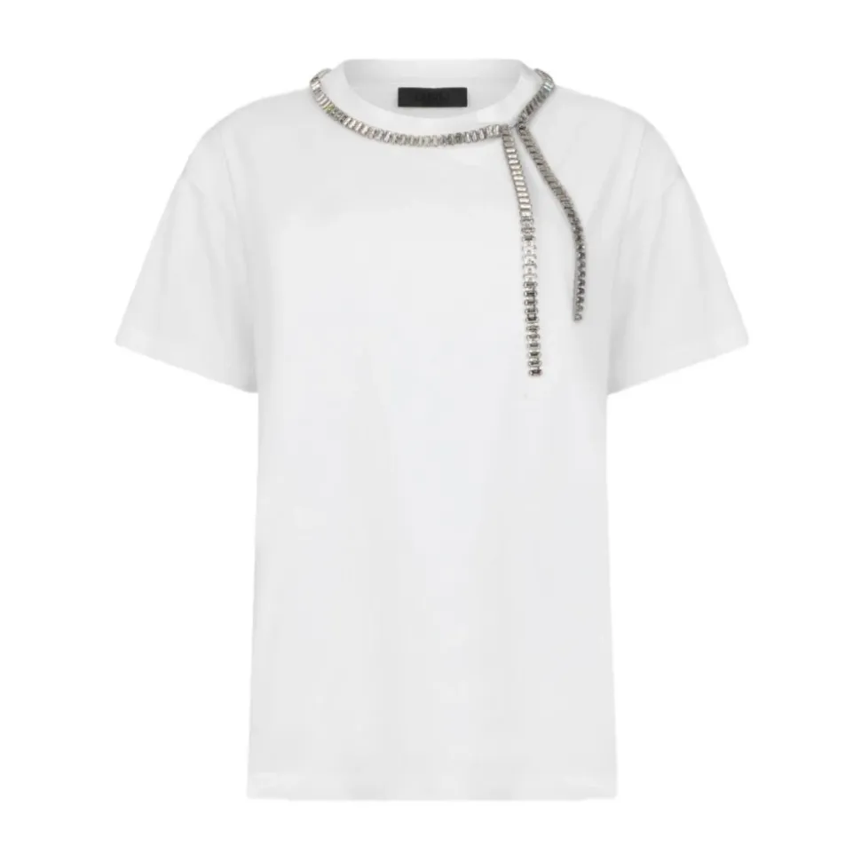 T-Shirt avec Perles et Strass