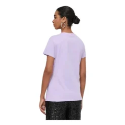 T-shirt à col rond avec imprimé et strass