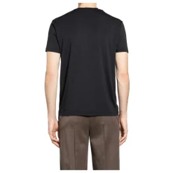 T-shirt col rond en lyocell et coton