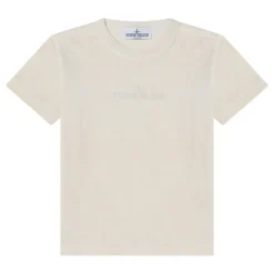 T-shirt Couleur Sable avec Logo Imprimé