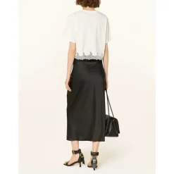 T-shirt court avec dentelle