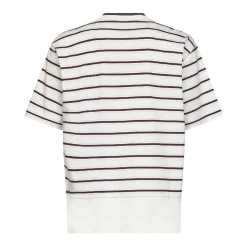 T-shirt côtelé à col rond