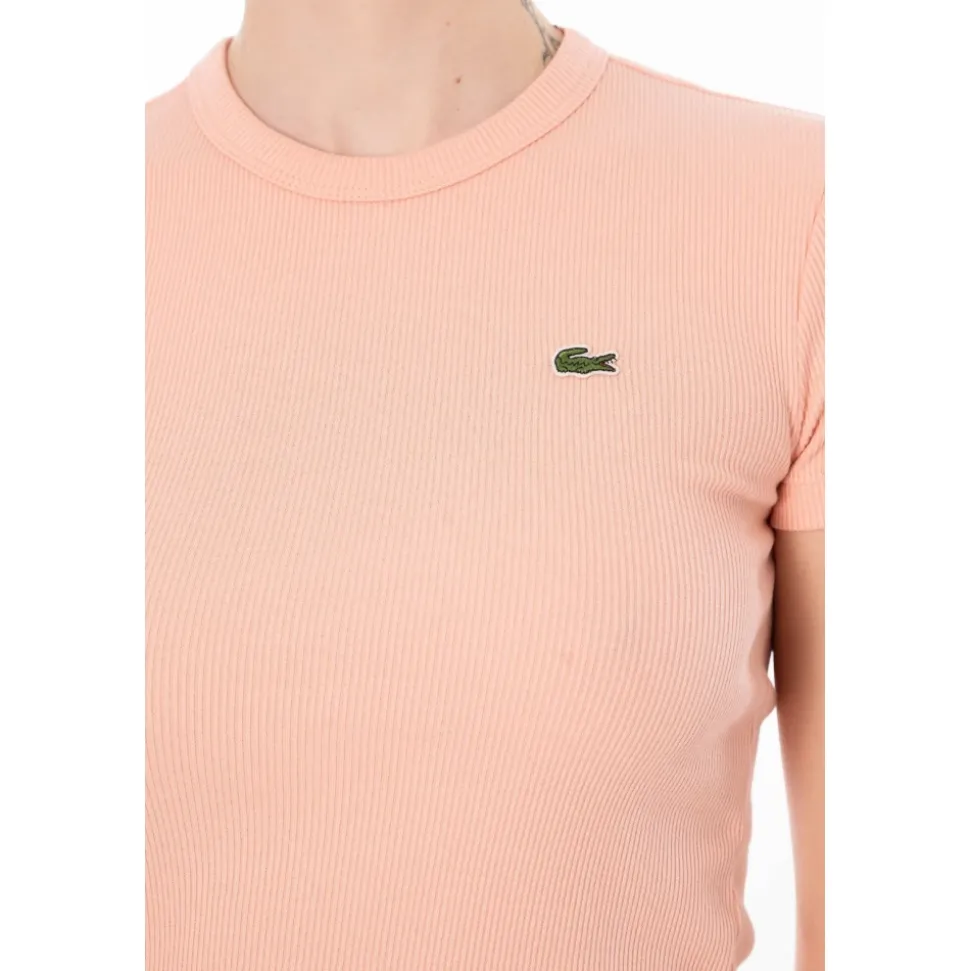 T-shirt en coton côtelé coupe slim