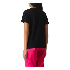 T-shirt en Coton à Manches Courtes Noir