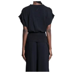 T-shirt en Jersey de Coton Modal Noir
