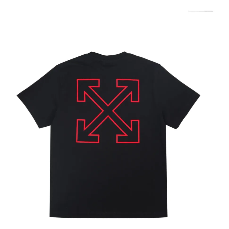 T-Shirt Logo Floqué Flèche Contour Off-White