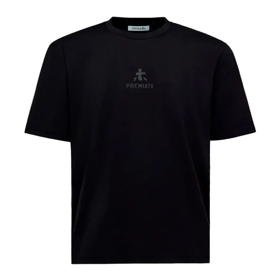 T-shirt noir avec logo central