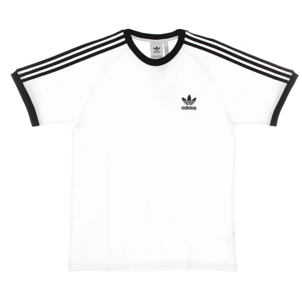 T-shirt Rayé Blanc Manches Courtes