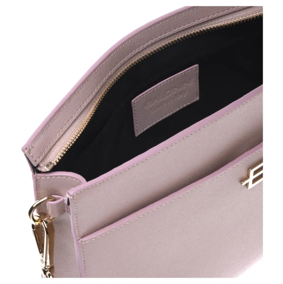 Unisex nude saffiano clutch bag
