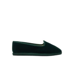 Valentina Slippers en Velours Vert
