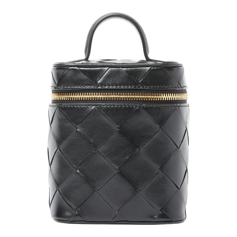 Vanity Case en cuir avec tressage Intrecciato