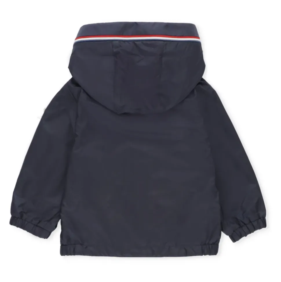 Veste Bleue pour Bébé avec Capuche et Fermeture Éclair