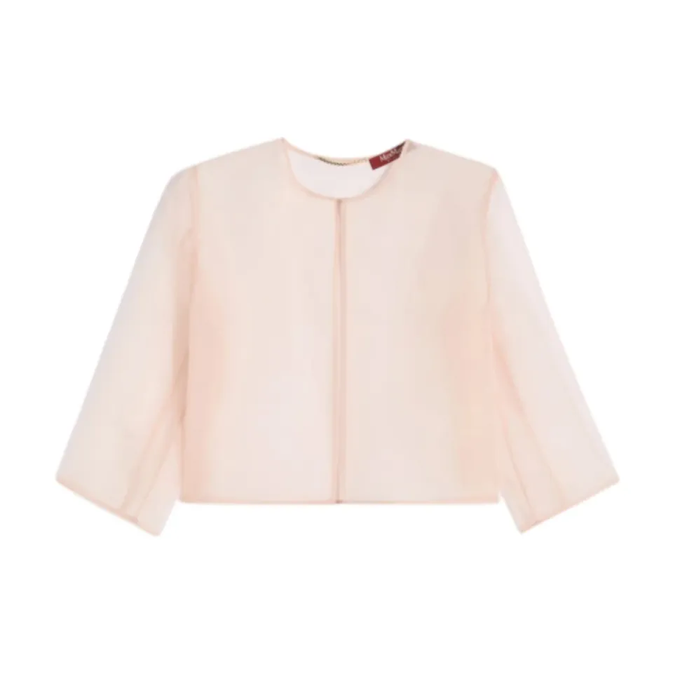 Veste Boléro Courte en Organza de Soie Pure