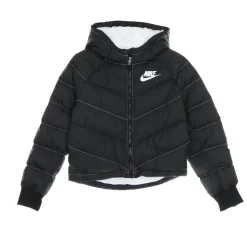 Veste à capuche en synthétique Noir/Blanc