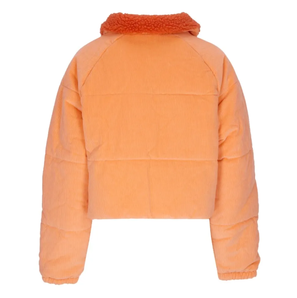 Veste côtelée orange hiver