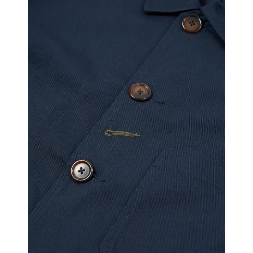 Veste de Travail Classique en Twill Bleu Marine