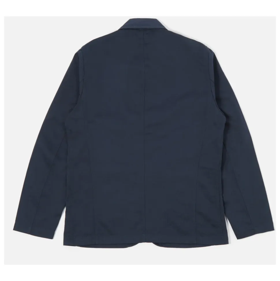 Veste de Travail Classique en Twill Bleu Marine