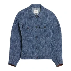 Veste en Coton Bleu avec une Touche Moderne