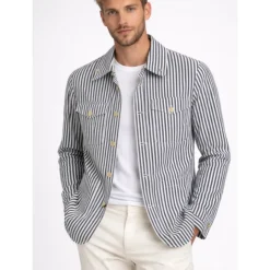 Veste en coton rayé