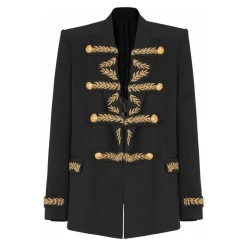 Veste en crêpe brodé
