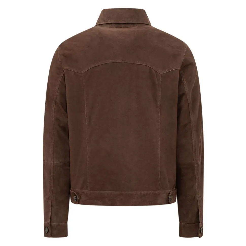 Veste en cuir avec poches