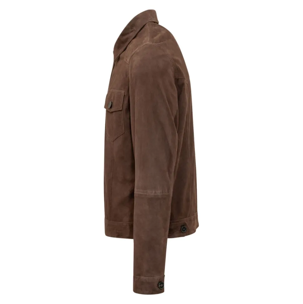 Veste en cuir avec poches