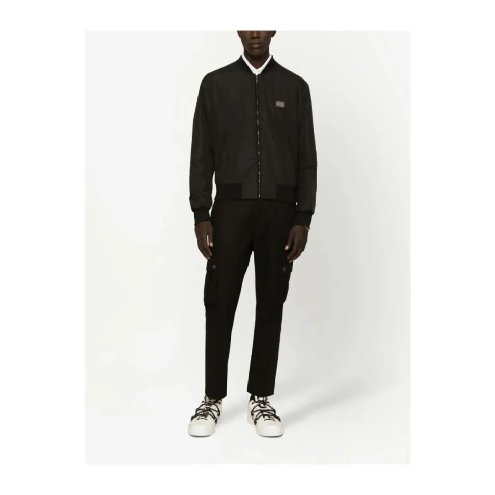 Veste en nylon avec étiquette de marque