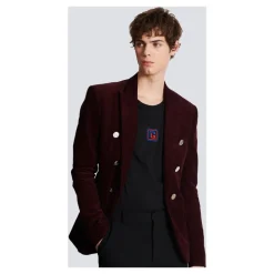 Veste en velours à 6 boutons