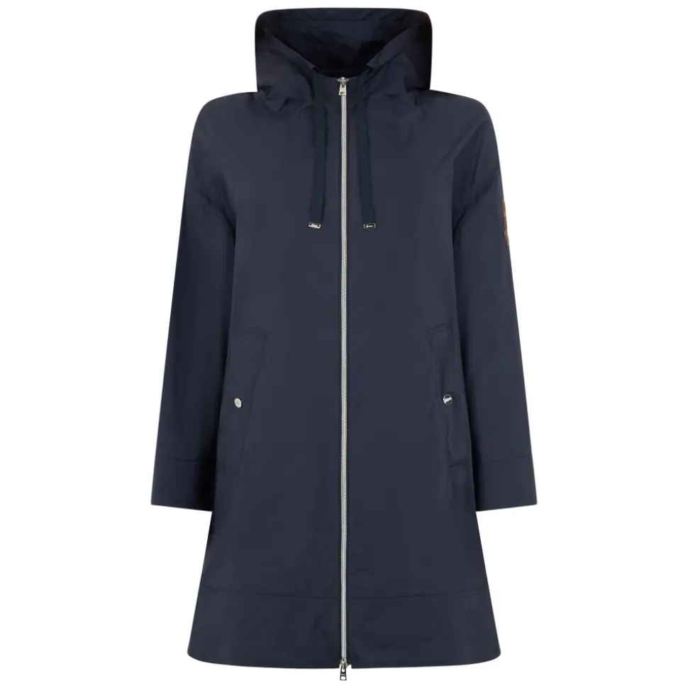 Veste imperméable bleu foncé avec capuche élégante