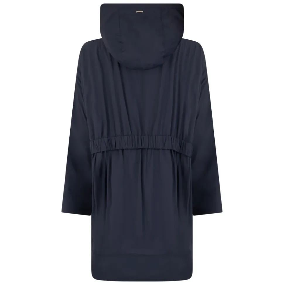 Veste imperméable bleu foncé avec capuche élégante
