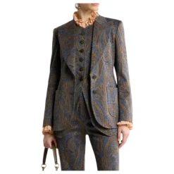 Veste Jacquard Uni-boutonnage