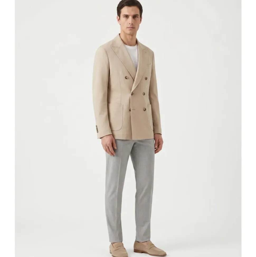 Veste Légère Croisée en Jersey