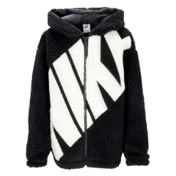 Veste à Logo et Doublure en Sherpa Noire