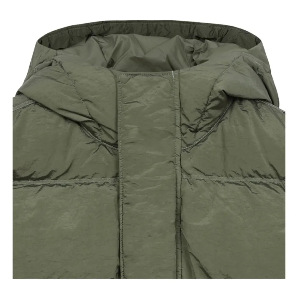 Veste matelassée sauge avec capuche