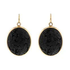 Victoria Jet Dia Rose Cut Earrings