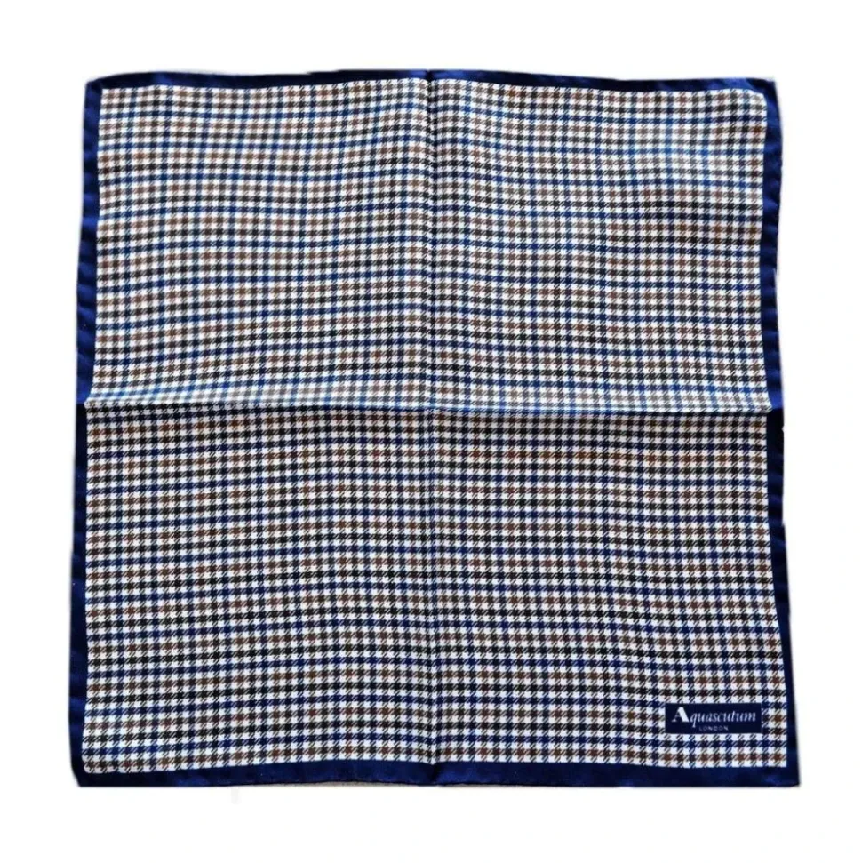 Vicuna Check Pocket Handkerchief
