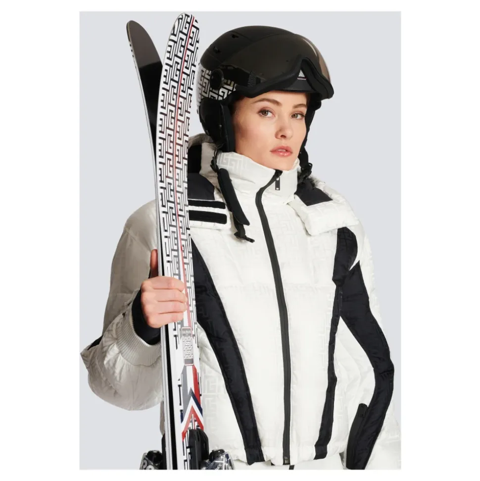 x Rossignol - Casque de ski Rossignol à motif monogramme ivoire et noir
